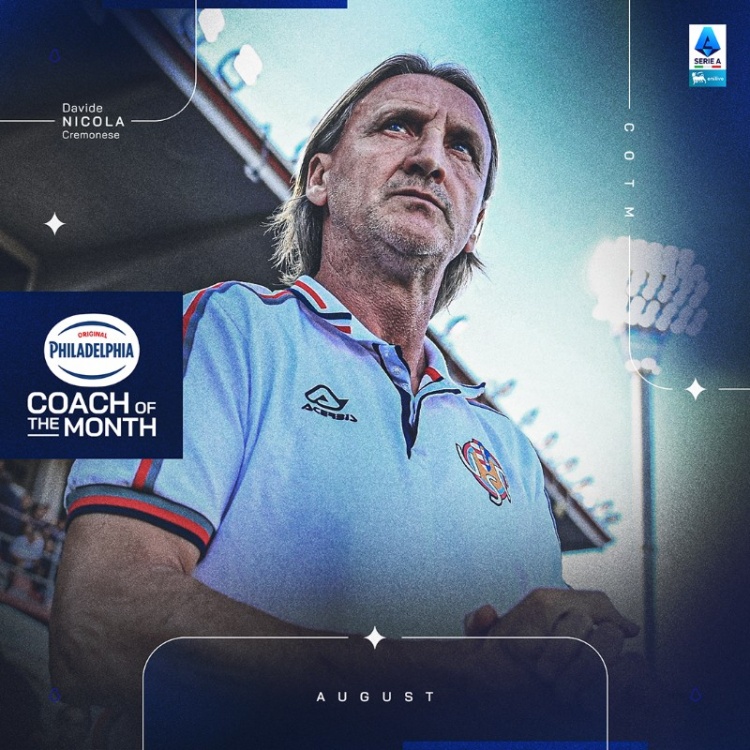 乐鱼体育登录-两战两胜！官方：克雷莫内塞主帅大卫-尼科拉当选意甲8月最佳教练